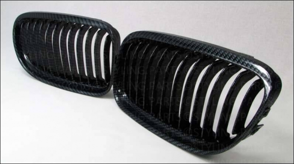 Fit on BMW Grille Carbon Look 3er E90 E91 ab 09/2008