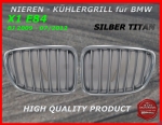 passend für BMW Kühlergrill Nieren Chrom Silber Titan X1 E84 2009-