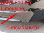 passend für BMW Rahmen für Rückstrahler in Chrom 5er F10 01/10 - Facelift 07/2013